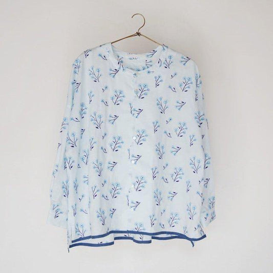 canako inoue | hinata / oversized shirt (long sleeve) light blue | トップス  かわいい お灑落 (220319-0625)