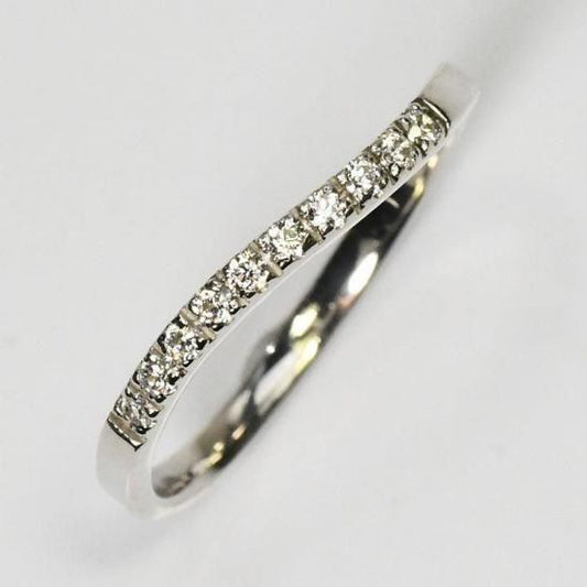 プラチナ ダイヤモンド0.1ct（H&C・鑑別書カード付）ウェーブエタニティリング スウィートテンダイヤモンド (SFB-ZR-0018-PT)