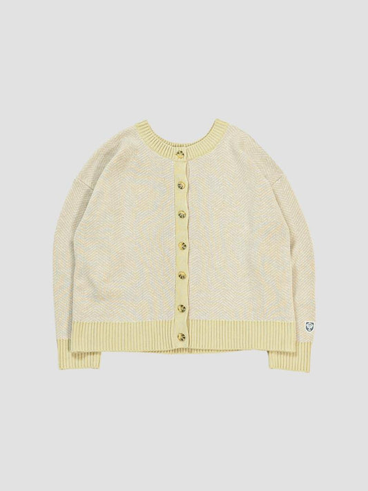 2way herringbone cardigan YELLOW 針織開衫
