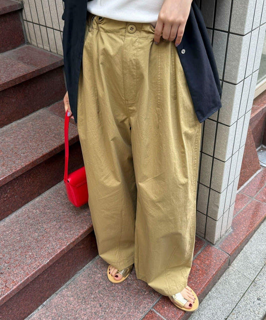 軍風寬鬆廓形褲子