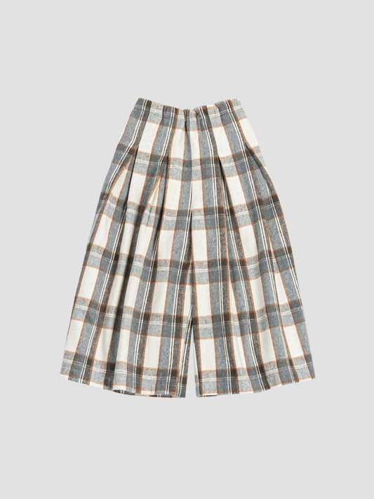 Wool wide culottes GY×BR 寬鬆羊毛裙褲