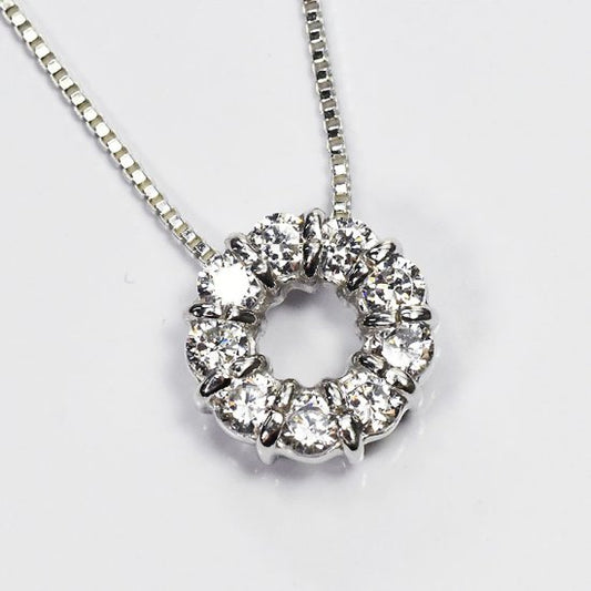 侍ダイヤモンド 天然ダイヤモンド ネックレス 「ロイヤルサークル」 0.5ct H&C G～Iカラー VS～SIクラス (SD-N-0031)