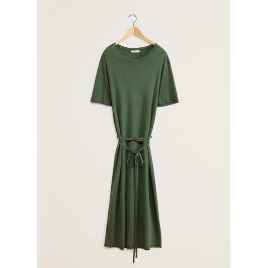 LEMAIRE 【ルメール】BELTED RIB T-SHIRT DRESS SMOKY GREEN(DR1045 LJ1016)  (DR1045 LJ1016)